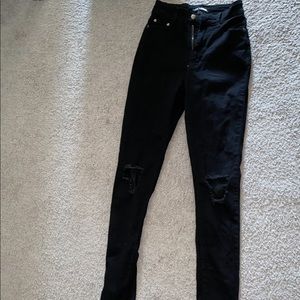Black high waist fashion nova jeans worn once